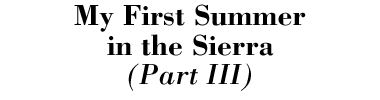 My First Summer in the Sierra--March