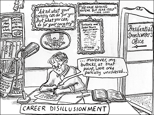 The speechwriter's office