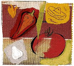 Abstract salsa ingredients