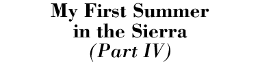 My First Summer in the Sierra--April