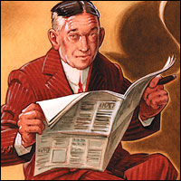 H. L. Mencken illustration by Douglas B. Jones